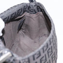 FENDI Zucchino Canvas Mamma Baguette Bag Black Silver 8BR180 Auth ep15723A-17