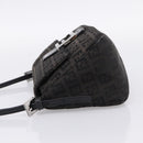 FENDI Zucchino Canvas Mamma Baguette Bag Black Silver 8BR180 Auth ep15723A-4