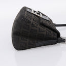 FENDI Zucchino Canvas Mamma Baguette Bag Black Silver 8BR180 Auth ep15723A-5