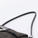 FENDI Zucchino Canvas Mamma Baguette Bag Black Silver 8BR180 Auth ep15723A-8