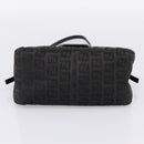 FENDI Zucchino Canvas Mamma Baguette Bag Black Silver 8BR180 Auth ep15723A-9