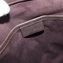 CELINE C Macadam Hand Bag Suede Brown Gold Tone Auth ep15724-18