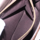 CELINE C Macadam Hand Bag Suede Brown Gold Tone Auth ep15724-24