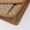 CELINE Macadam Shoulder Bag PVC Leather Beige Gold Tone Auth ep15726-10