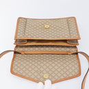 CELINE Macadam Shoulder Bag PVC Leather Beige Gold Tone Auth ep15726-15
