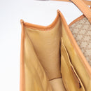CELINE Macadam Shoulder Bag PVC Leather Beige Gold Tone Auth ep15726-19