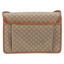 CELINE Macadam Shoulder Bag PVC Leather Beige Gold Tone Auth ep15726-3