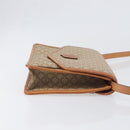 CELINE Macadam Shoulder Bag PVC Leather Beige Gold Tone Auth ep15726-4