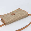 CELINE Macadam Shoulder Bag PVC Leather Beige Gold Tone Auth ep15726-6