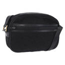 CELINE C Saluki Shoulder Bag Canvas Black Gold Tone Auth ep15727-1