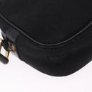 CELINE C Saluki Shoulder Bag Canvas Black Gold Tone Auth ep15727-15