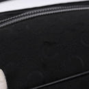 CELINE C Saluki Shoulder Bag Canvas Black Gold Tone Auth ep15727-17