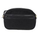 CELINE C Saluki Shoulder Bag Canvas Black Gold Tone Auth ep15727-13
