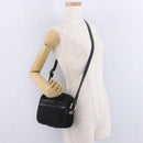 CELINE C Saluki Shoulder Bag Canvas Black Gold Tone Auth ep15727-22
