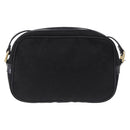 CELINE C Saluki Shoulder Bag Canvas Black Gold Tone Auth ep15727-2