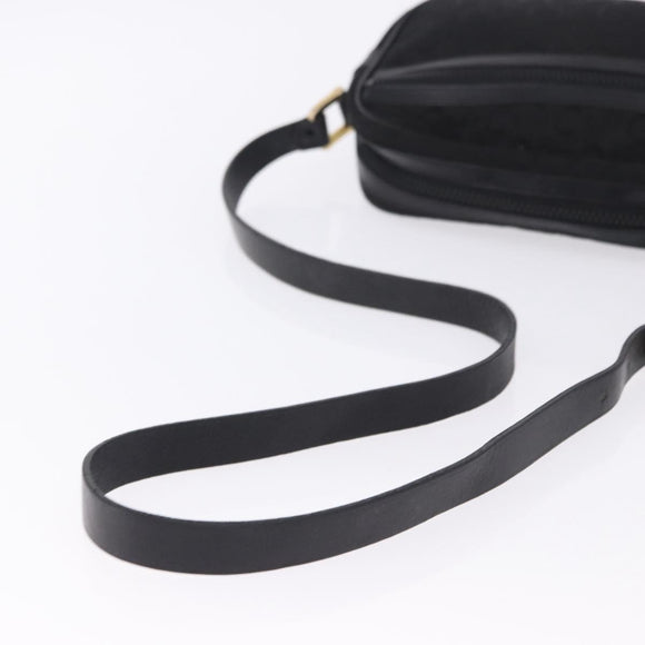 CELINE C Saluki Shoulder Bag Canvas Black Gold Tone Auth ep15727