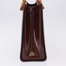 GUCCI Bamboo Hand Bag Patent Outlet Brown Gold Tone 002 8260 2853 Auth ep15729A-3