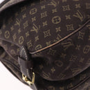 LOUIS VUITTON Monogram Mini Lin Saumur 30 Bag Brown Fuzan M95227 LV Auth ep15730-9