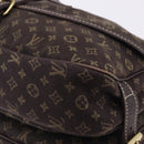 LOUIS VUITTON Monogram Mini Lin Saumur 30 Bag Brown Fuzan M95227 LV Auth ep15730-14