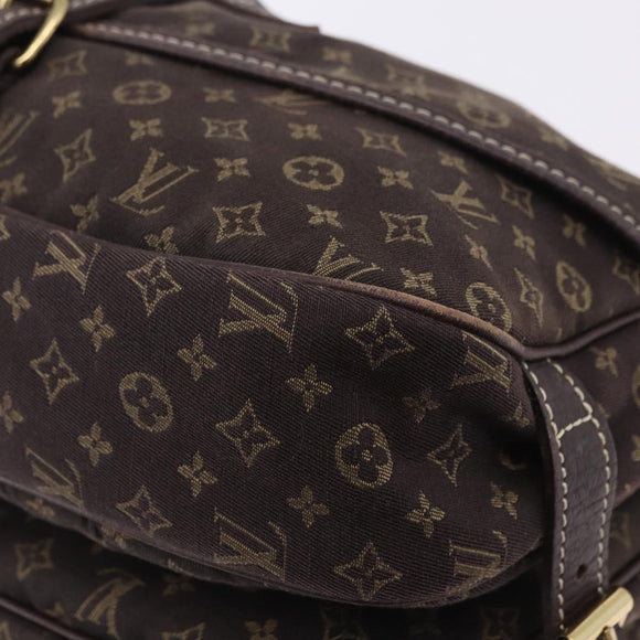LOUIS VUITTON Monogram Mini Lin Saumur 30 Bag Brown Fuzan M95227 LV Auth ep15730