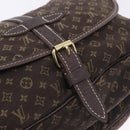 LOUIS VUITTON Monogram Mini Lin Saumur 30 Bag Brown Fuzan M95227 LV Auth ep15730-17