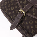 LOUIS VUITTON Monogram Mini Lin Saumur 30 Bag Brown Fuzan M95227 LV Auth ep15730-18