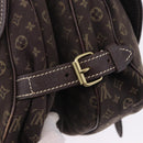 LOUIS VUITTON Monogram Mini Lin Saumur 30 Bag Brown Fuzan M95227 LV Auth ep15730-19