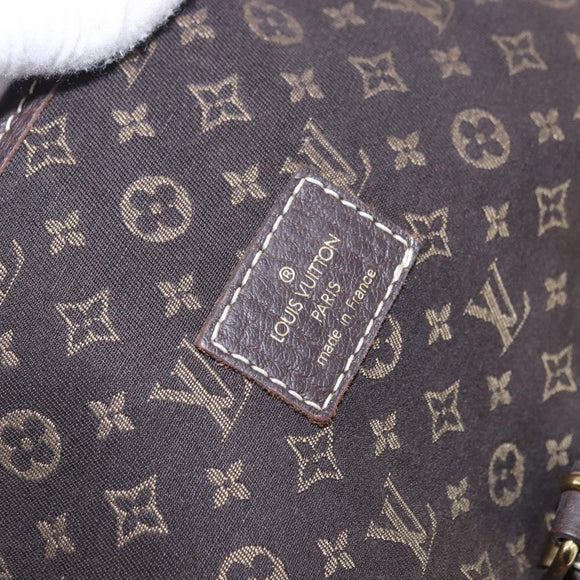 LOUIS VUITTON Monogram Mini Lin Saumur 30 Bag Brown Fuzan M95227 LV Auth ep15730