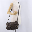 LOUIS VUITTON Monogram Mini Lin Saumur 30 Bag Brown Fuzan M95227 LV Auth ep15730-29