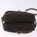 LOUIS VUITTON Monogram Mini Lin Saumur 30 Bag Brown Fuzan M95227 LV Auth ep15730-5