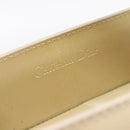 Christian Dior Maris Pearl Hand Bag Patent 2way Beige Silver Auth ep15732-20