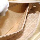 Christian Dior Maris Pearl Hand Bag Patent 2way Beige Silver Auth ep15732-25