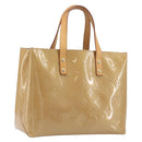 LOUIS VUITTON Monogram Vernis Reade PM Hand Bag Noisette M91334 LV Auth ep15734A-1