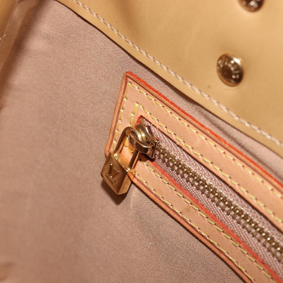 LOUIS VUITTON Monogram Vernis Reade PM Hand Bag Noisette M91334 LV Auth ep15734A