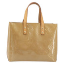LOUIS VUITTON Monogram Vernis Reade PM Hand Bag Noisette M91334 LV Auth ep15734A-13