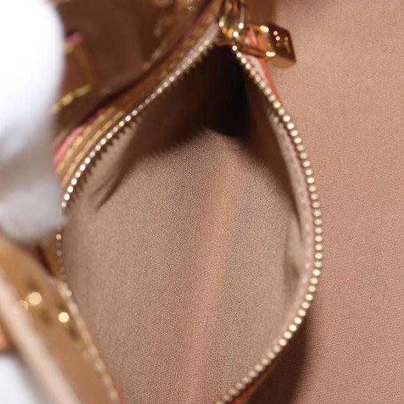 LOUIS VUITTON Monogram Vernis Reade PM Hand Bag Noisette M91334 LV Auth ep15734A