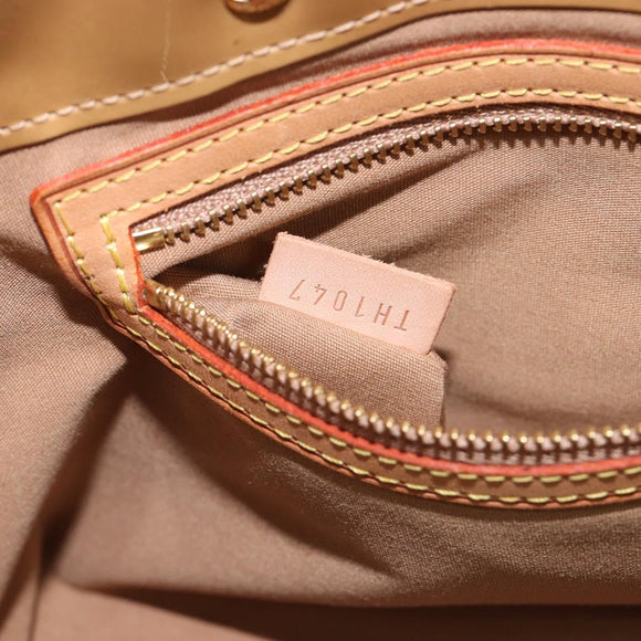 LOUIS VUITTON Monogram Vernis Reade PM Hand Bag Noisette M91334 LV Auth ep15734A