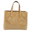 LOUIS VUITTON Monogram Vernis Reade PM Hand Bag Noisette M91334 LV Auth ep15734A-2