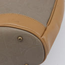 Christian Dior Trotter Hand Bag PVC Leather Beige Gold Tone Auth ep15735A-9