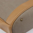 Christian Dior Trotter Hand Bag PVC Leather Beige Gold Tone Auth ep15735A-14