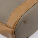 Christian Dior Trotter Hand Bag PVC Leather Beige Gold Tone Auth ep15735A-16