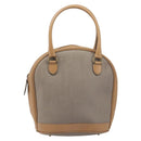Christian Dior Trotter Hand Bag PVC Leather Beige Gold Tone Auth ep15735A-13