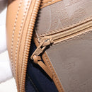 Christian Dior Trotter Hand Bag PVC Leather Beige Gold Tone Auth ep15735A-20