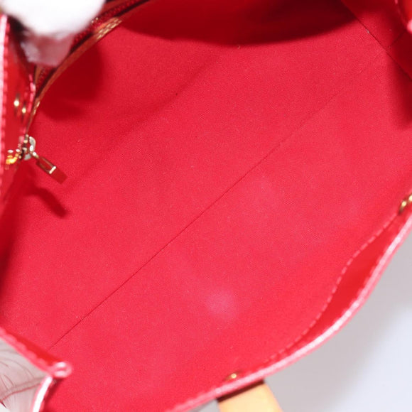 LOUIS VUITTON Monogram Vernis Reade PM Hand Bag Rouge M91088 LV Auth ep15737A