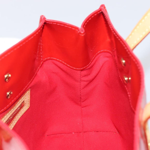 LOUIS VUITTON Monogram Vernis Reade PM Hand Bag Rouge M91088 LV Auth ep15737A