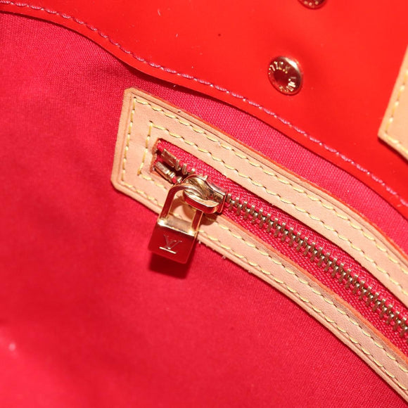LOUIS VUITTON Monogram Vernis Reade PM Hand Bag Rouge M91088 LV Auth ep15737A