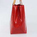 LOUIS VUITTON Monogram Vernis Reade PM Hand Bag Rouge M91088 LV Auth ep15737A-4