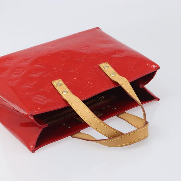 LOUIS VUITTON Monogram Vernis Reade PM Hand Bag Rouge M91088 LV Auth ep15737A