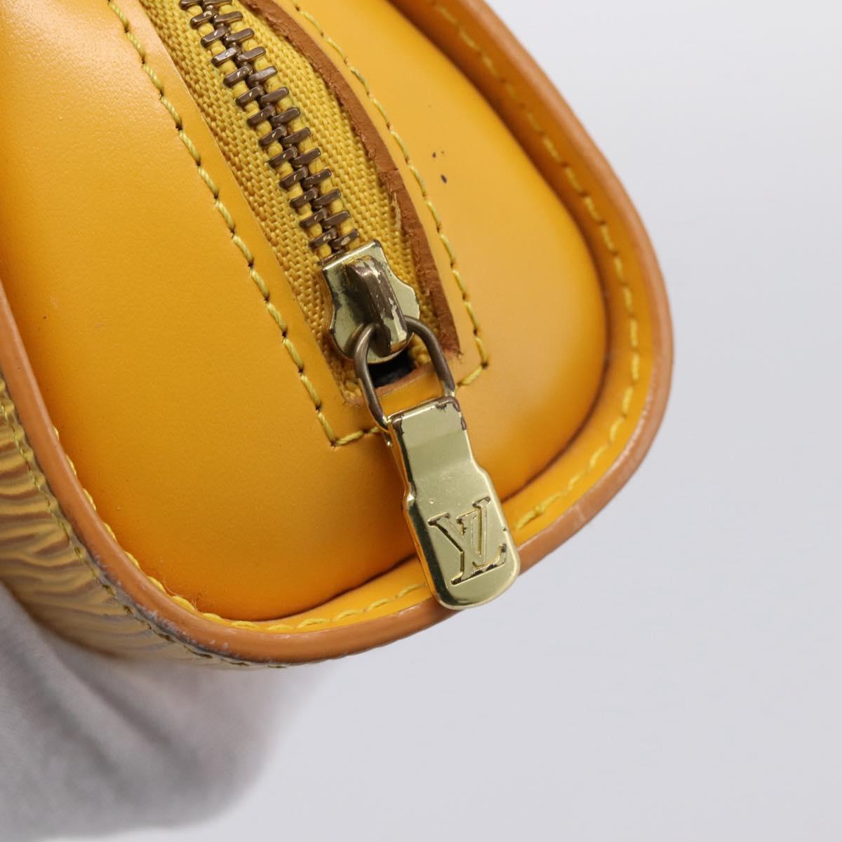 LOUIS VUITTON M48449 ドーフィーヌPM エピ ポーチ LOUIS VUITTON Epi Dauphine PM Pouch Yellow M48449 LV Auth ep15742