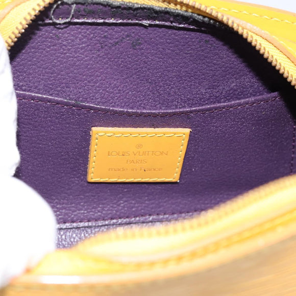 LOUIS VUITTON Epi Dauphine PM Pouch Yellow M48449 LV Auth ep15742